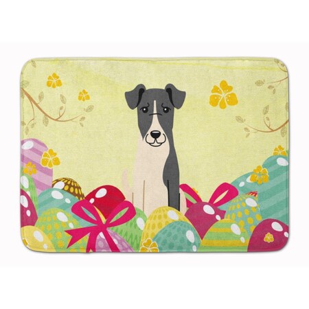 Carolines Treasures Easter Eggs Smooth Fox Terrier Machine Washable Memory Foam Mat BB6098RUG